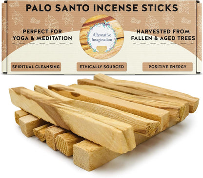 Palo Santo - Incense Sticks for Stress Relief, Spiritual Cleansing, Home Purification, Healing, Meditation, Gifts - Aromatic Holy Wood Incense - 100% Natural, Sustainable, Wild Harvested. (Pack of 12)