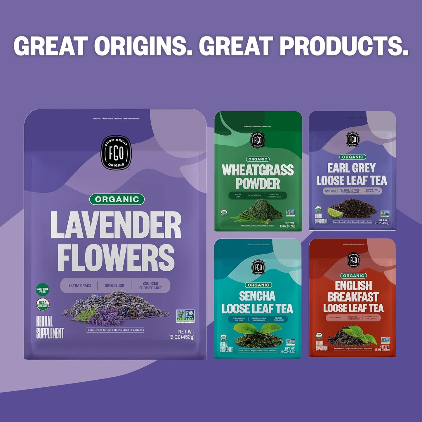 Organic Lavender Flowers Dried | Perfect for Tea, Baking, Lemonade, DIY Beauty, Sachets & Fresh Fragrance | 100% Raw from France | Large 4Oz Resealable Kraft Bag | by